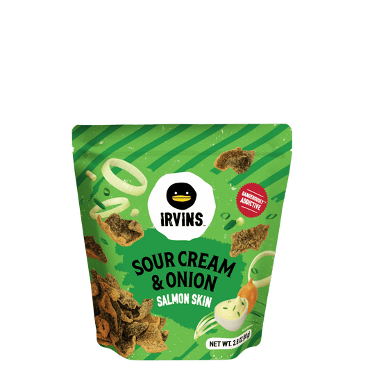 IRVINS Sour Cream and Onion Salmon Skin (80g)