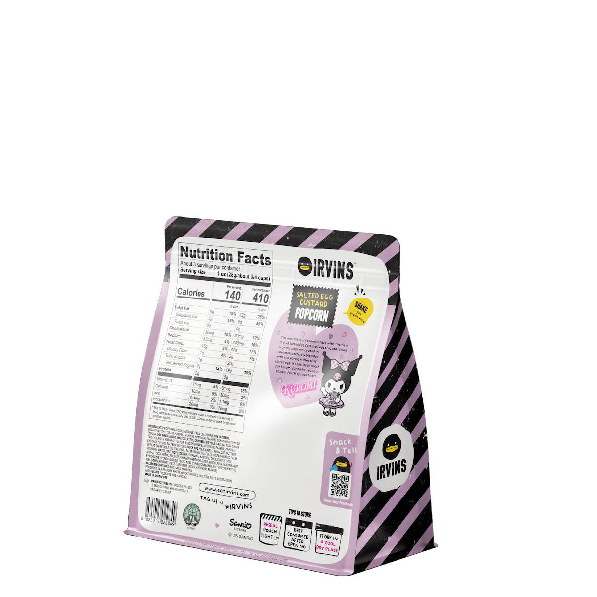 IRVINS | Kuromi Salted Egg Custard Popcorn (80g)