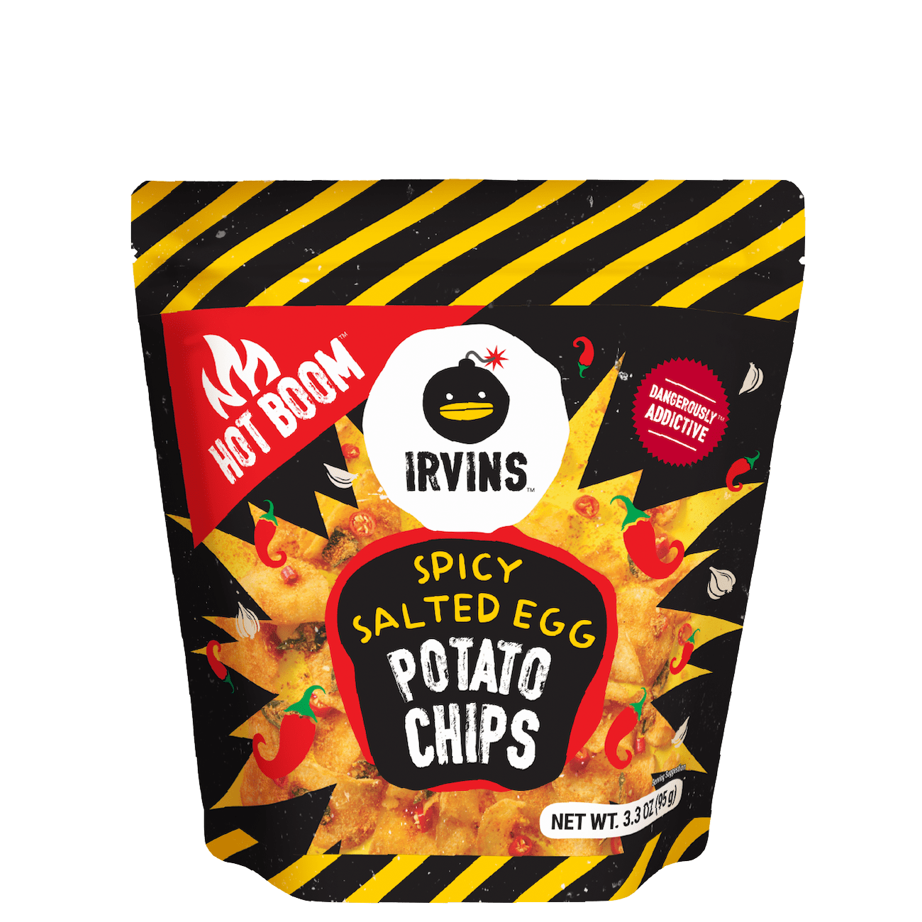 IRVINS Hot Boom Salted Egg Potato Chips (95g)