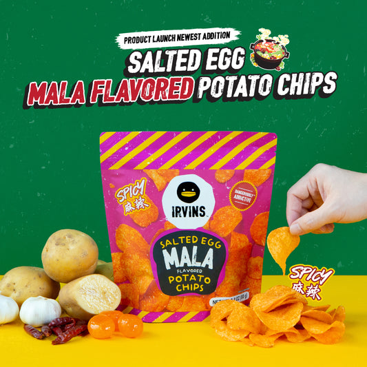 IRVINS Salted Egg Mala Flavoured Potato Chips (80g)