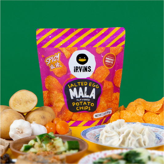 IRVINS Salted Egg Mala Flavoured Potato Chips (80g)